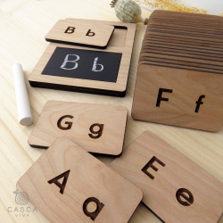 Opção - 26 tábuas com letra de imprensa + base pequena